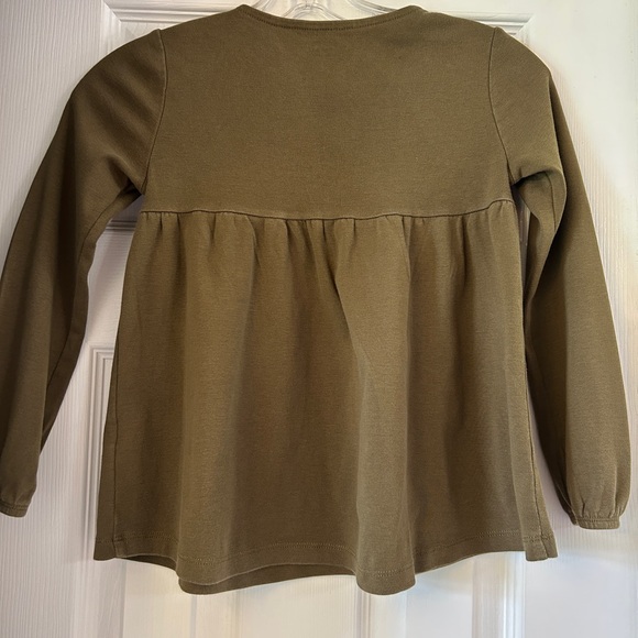 Gymboree Long Sleeve Tee Green and Pink Empire Waist - Picture 2 of 2